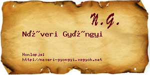 Néveri Gyöngyi névjegykártya
